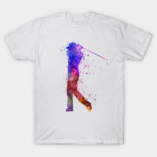 man golfer swing silhouette T-Shirt